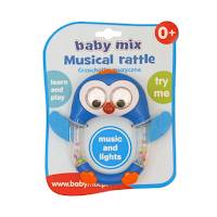 Брязкальце пластикове музичне Baby Mix Пінгвін блакитний
