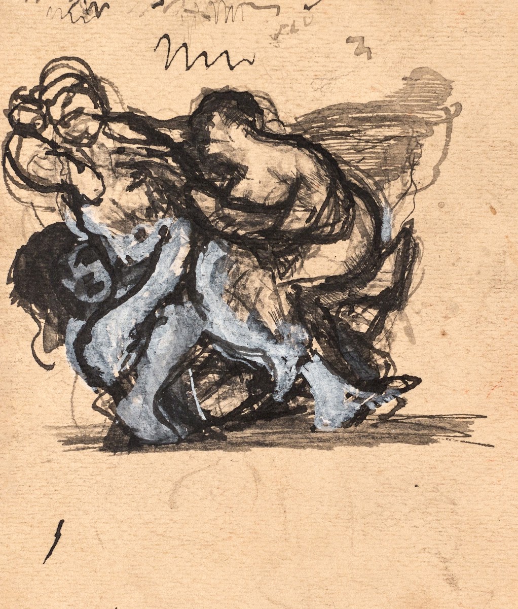 Studie til To kvinder slås om en mand 1878  1909