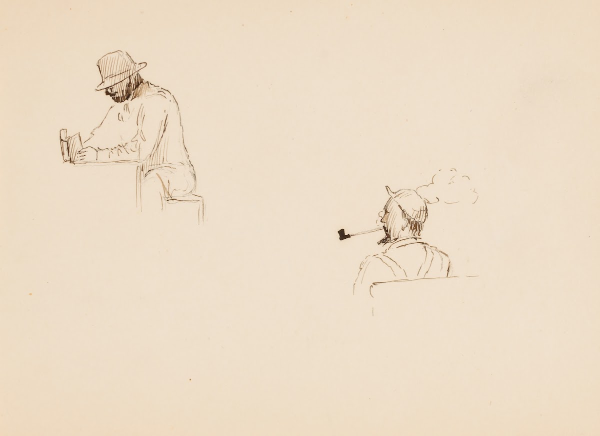 Two Drawings of Men