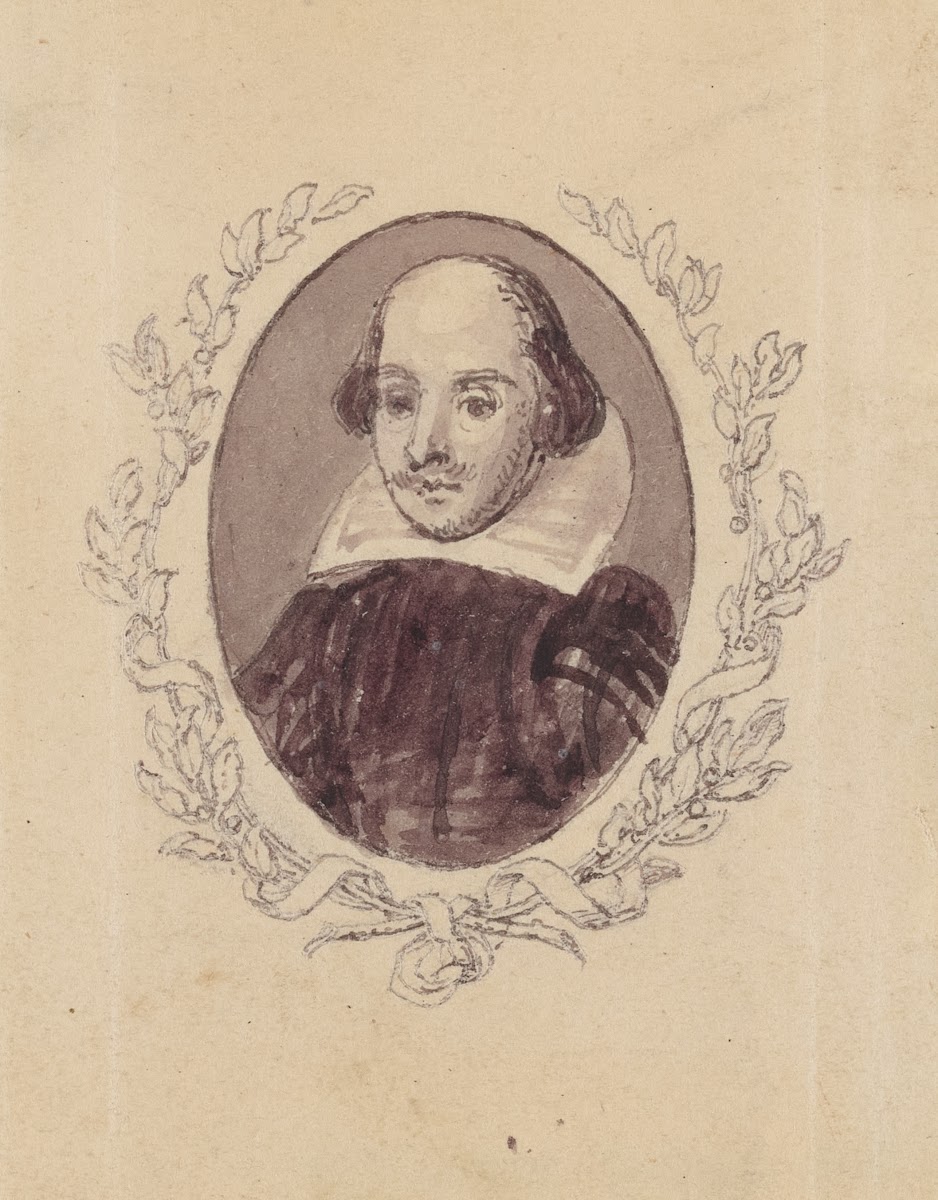 Portrait Of Shakespeare In An Oval Medallion