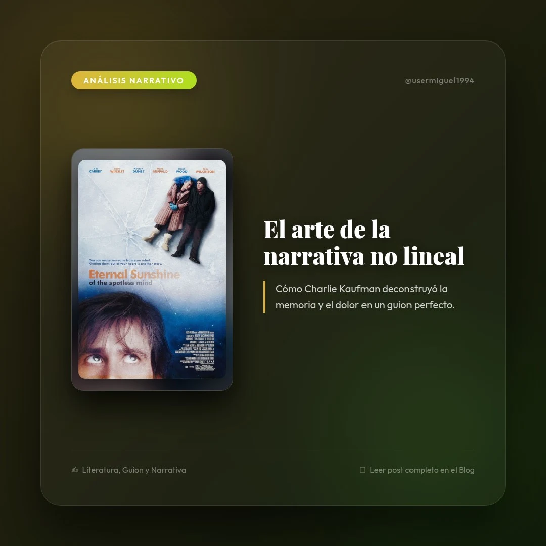 Cómo estructurar una narrativa no lineal según Charlie Kaufman