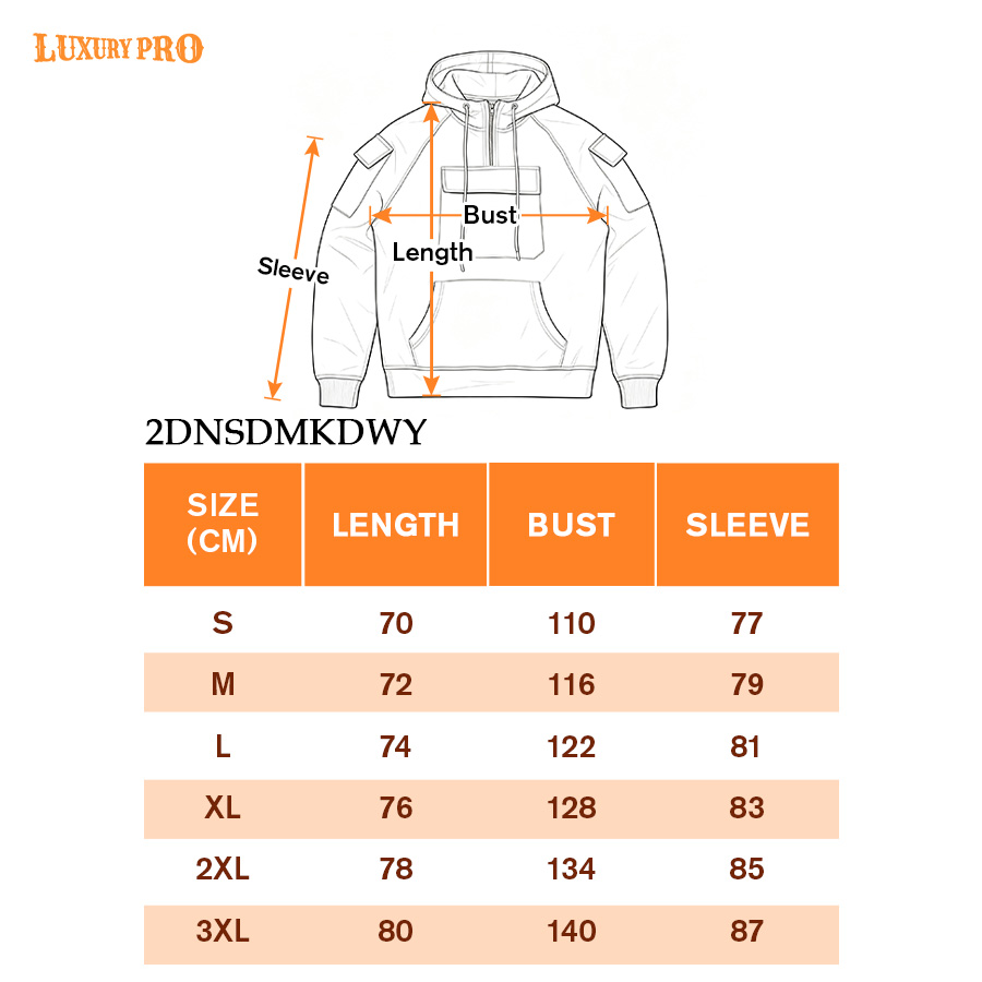 2D Men's Plus-Size Pocket Hoodie