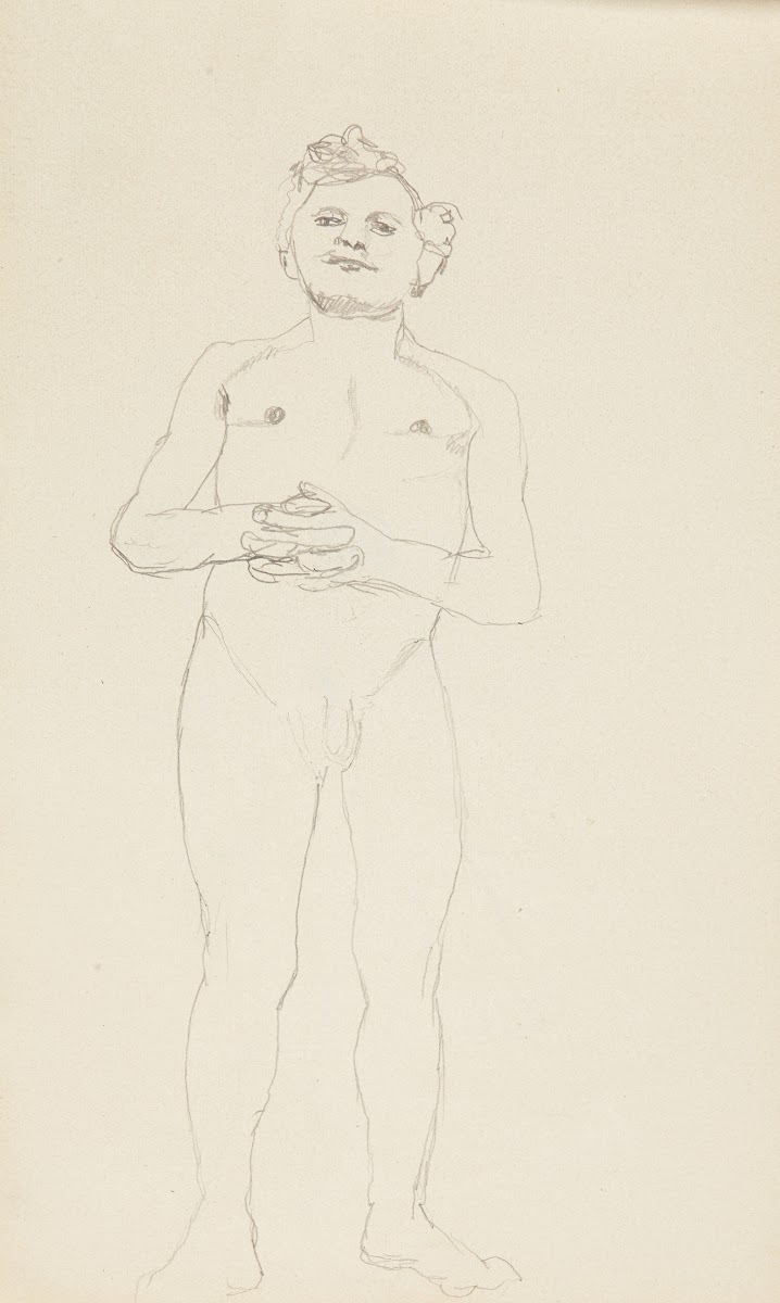 akt stojącego mężczyzny 1909