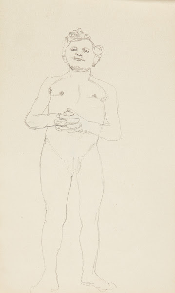 akt stojącego mężczyzny 1909