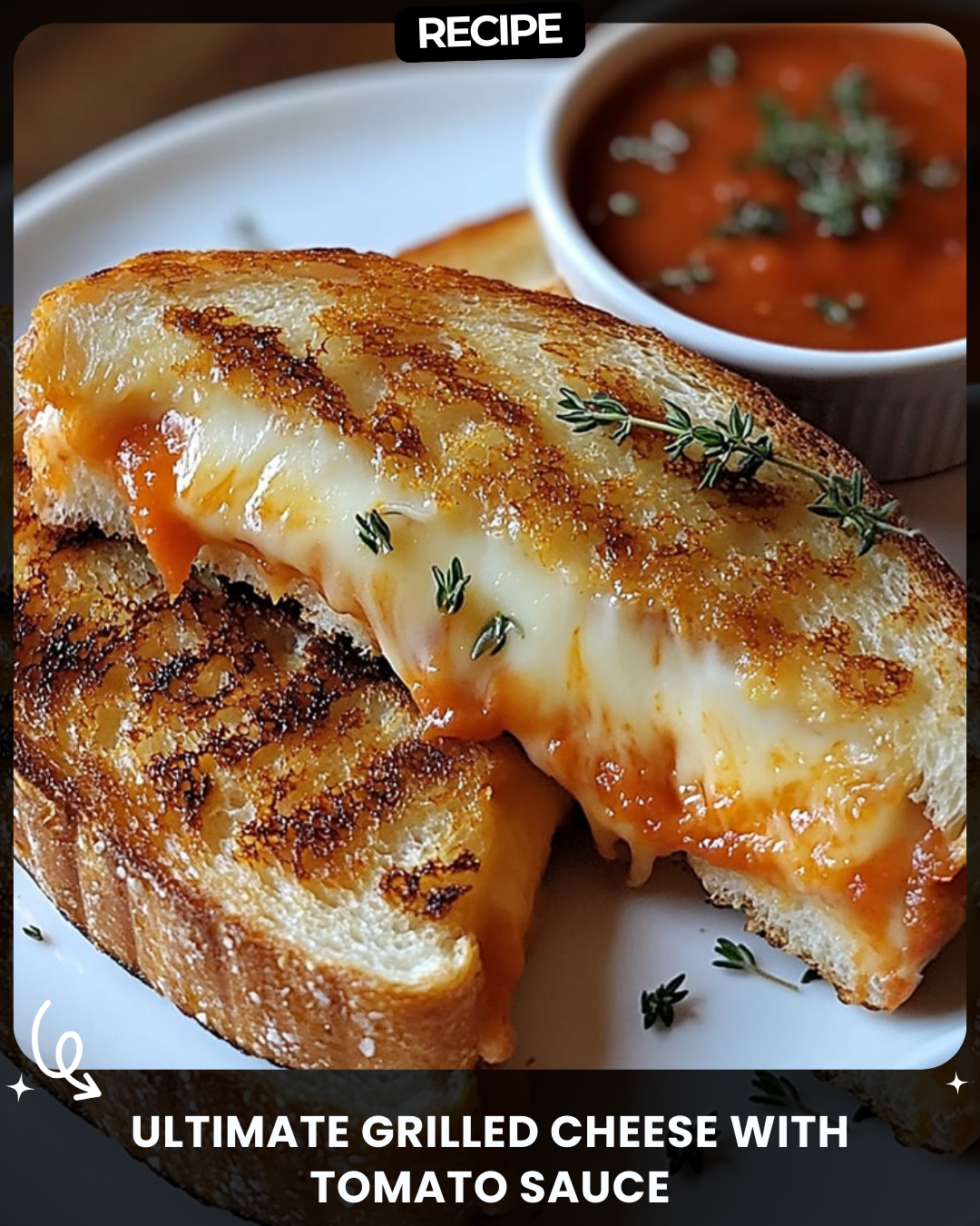 Ultimate Grilled Cheese with Tomato Sauce