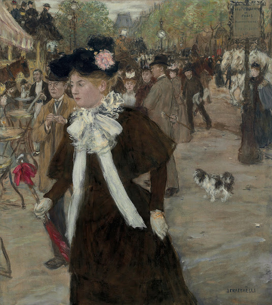 Élégante sur le Boulevard des Italiens Paris circa 1899