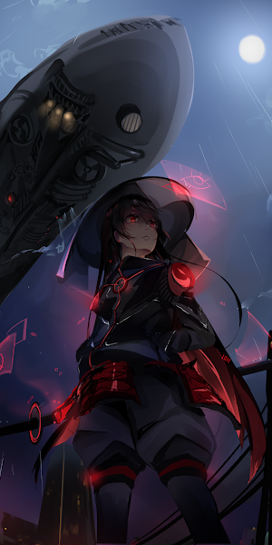 Sword, Katana, Moon, Weapon, Zeppelin 8K Wallpaper Background