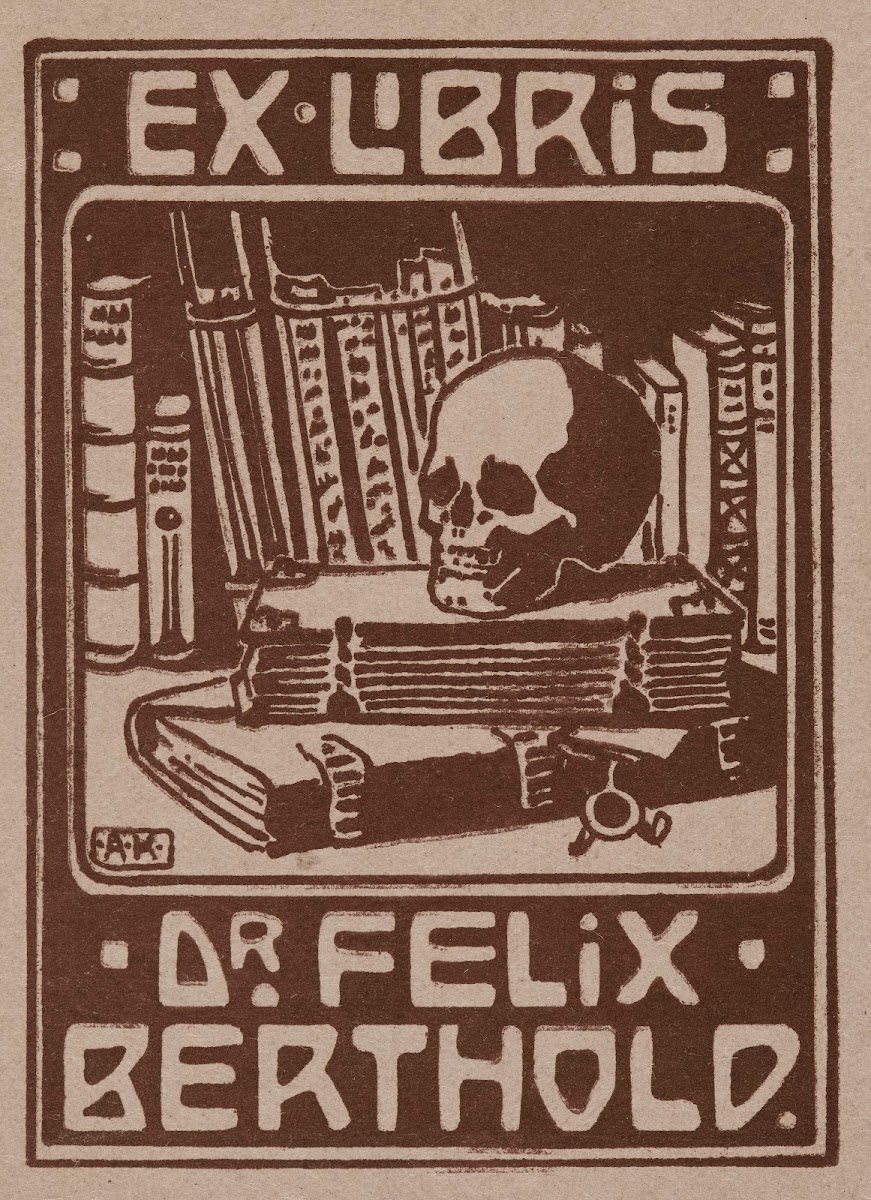 Bookplate Of Dr Felix Berthold 1905   1919
