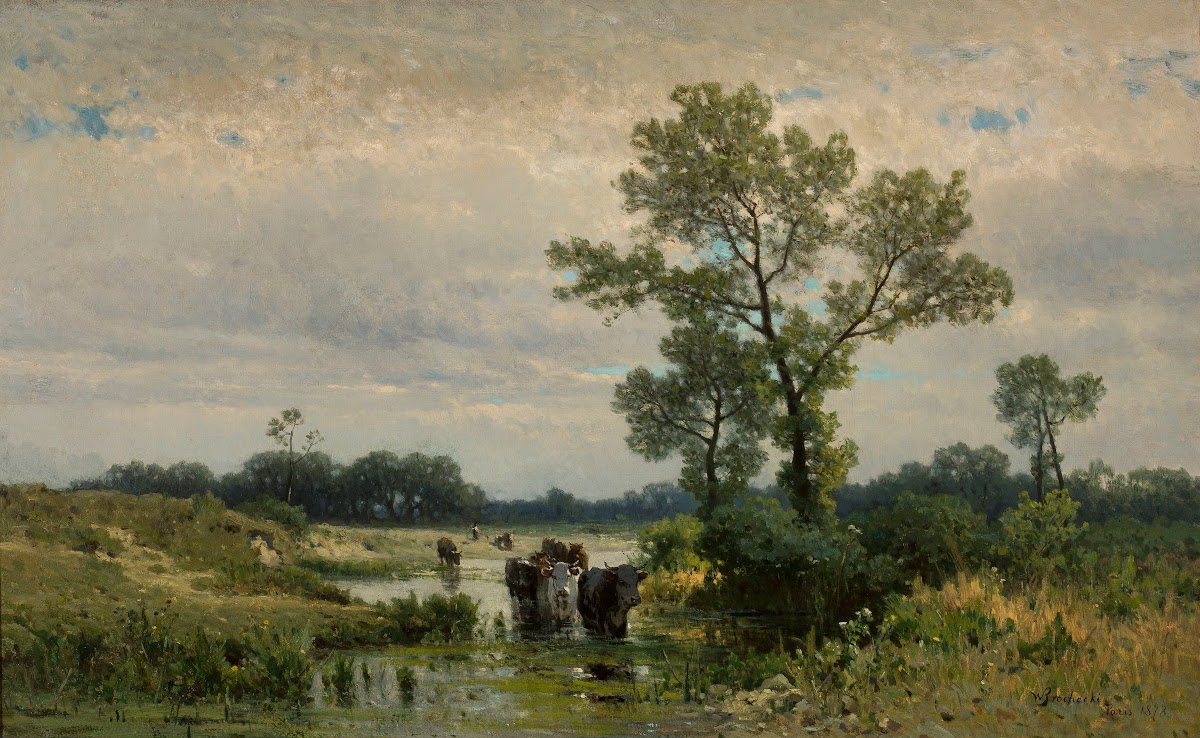 Cows crossing the river 1878