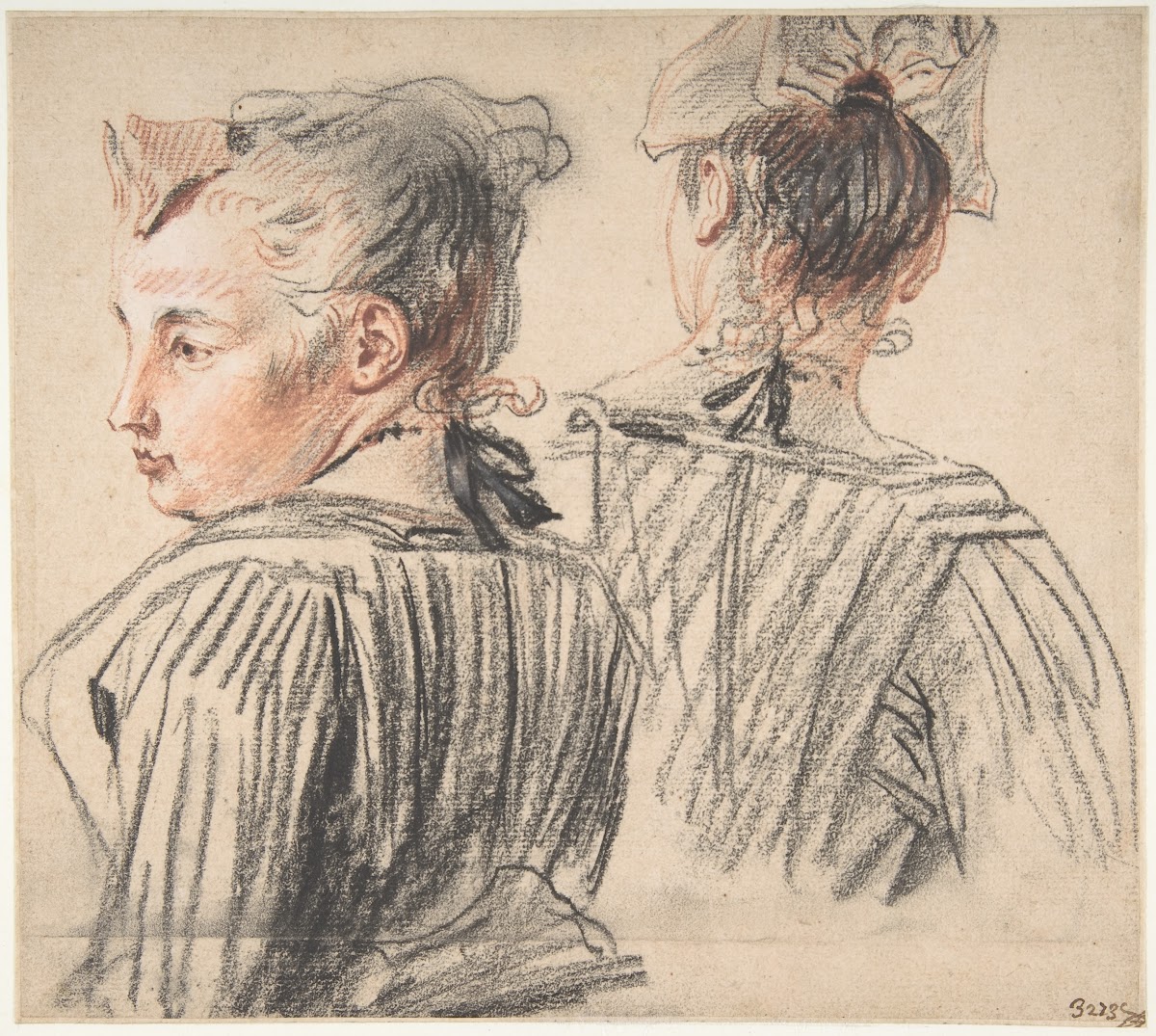 Studies of a Woman Wearing a Cap ca 171718