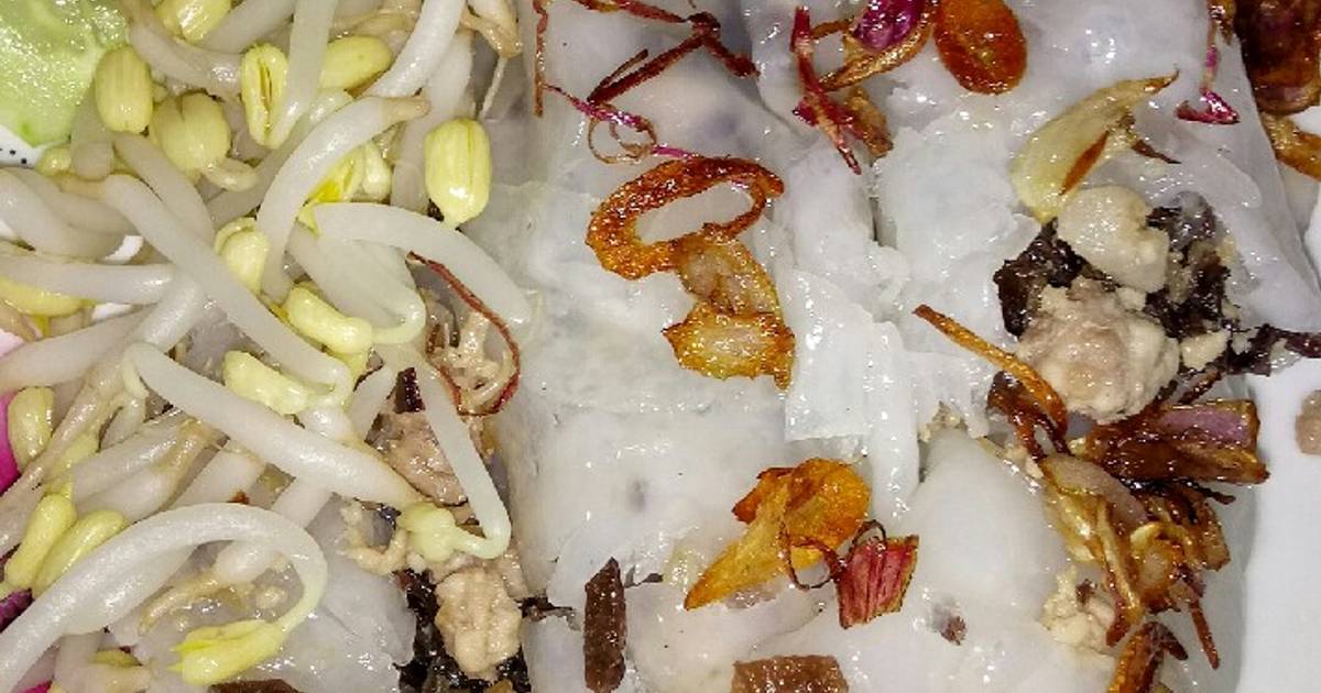 Làm bánh Cuốn bằng chảo siêu đơn giản