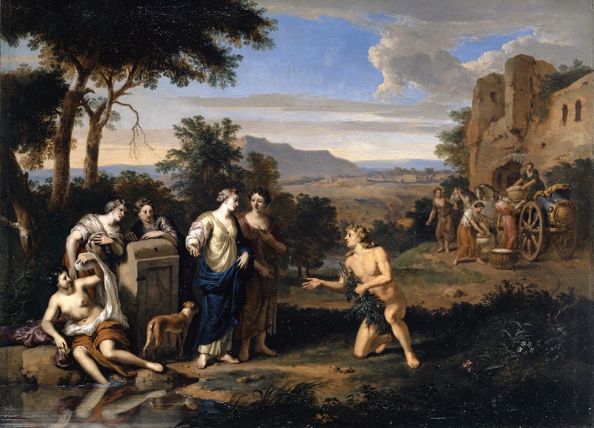Ulysses and Nausicaa in an Arcadian Landscape