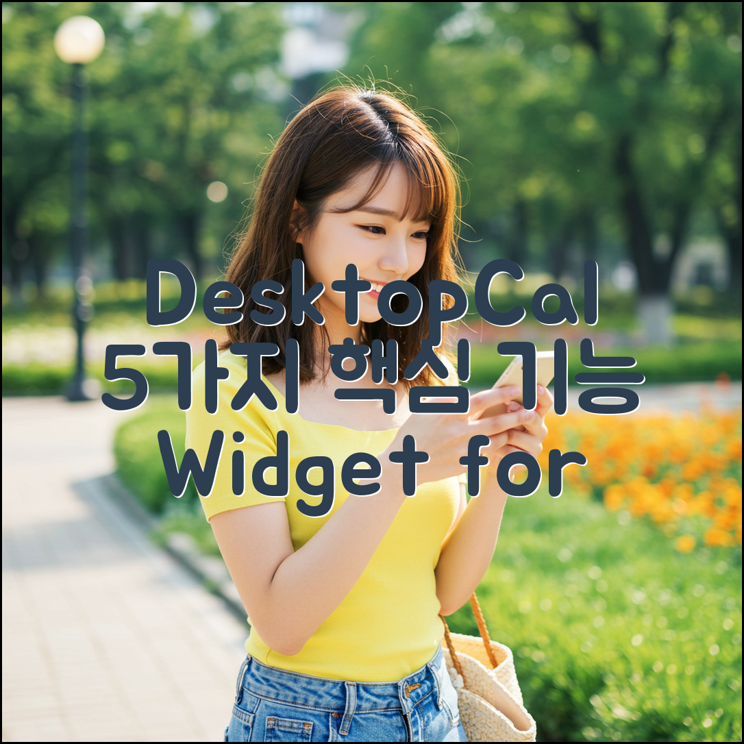 바탕화면 달력 위젯 DesktopCal 5가지 핵심 기능