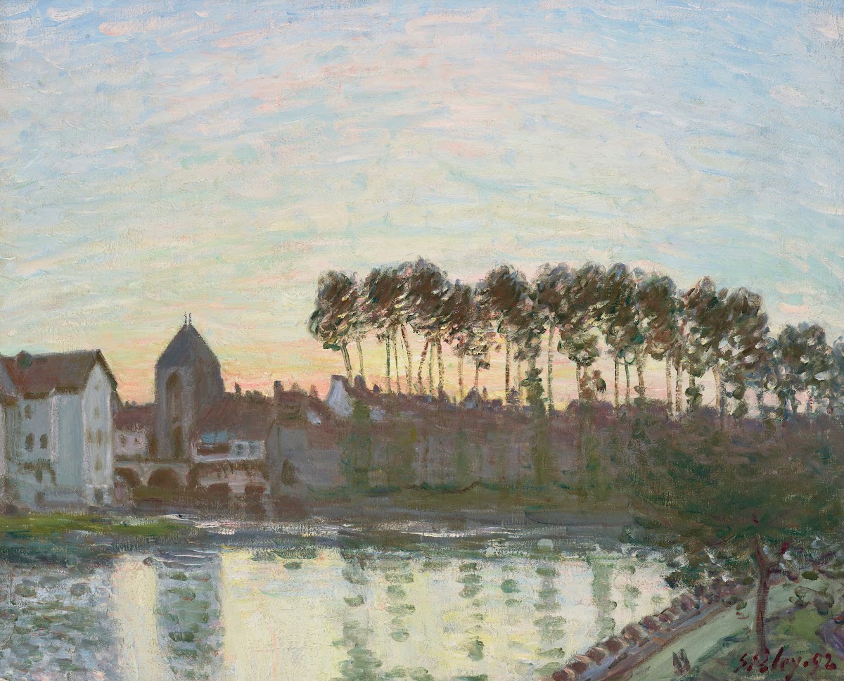 Moret sur Loing au soleil couchant 1892