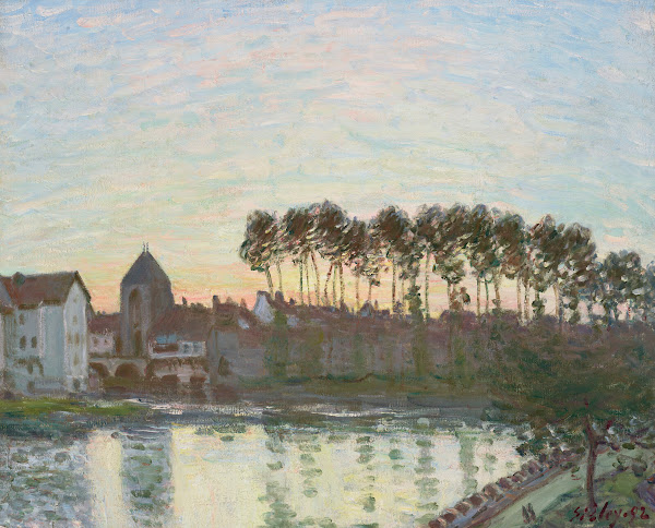 Moret sur Loing au soleil couchant 1892