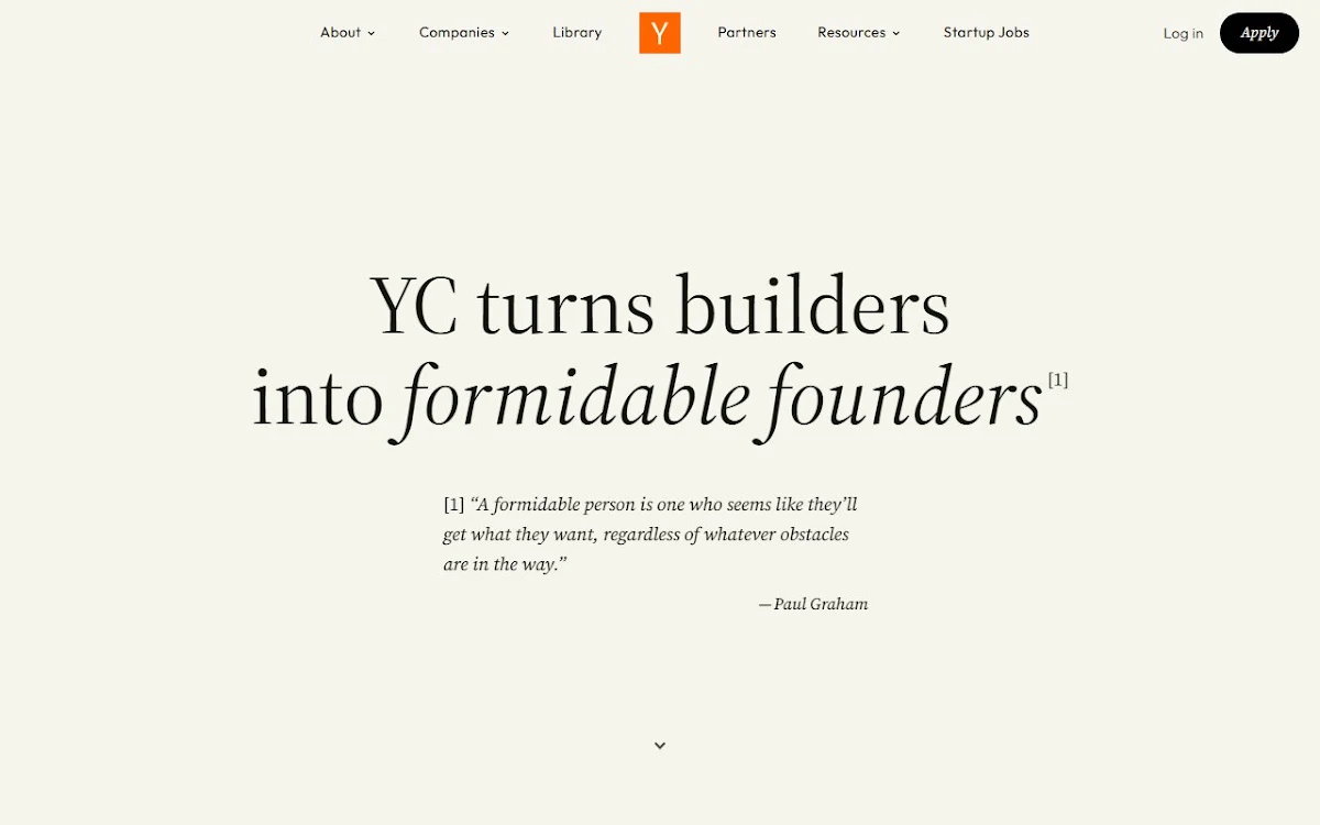 Captura de Startups List