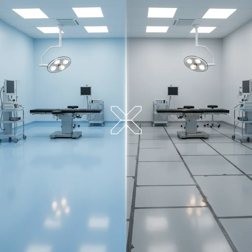 Kelebihan lantai epoxy vs vinyl untuk ruang tindakan medis