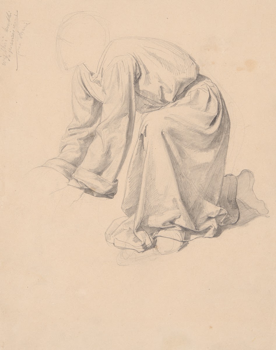 Study of robes of Joseph of Arimathea to the painting Entombment 1850