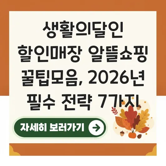 생활의달인 할인매장 알뜰쇼핑 꿀팁모음