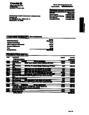 chase bank statement