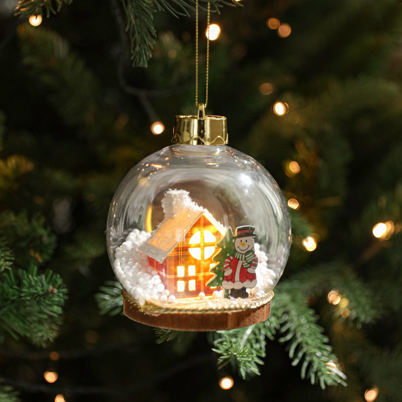 LED Christmas ball with lighting, 10 cm