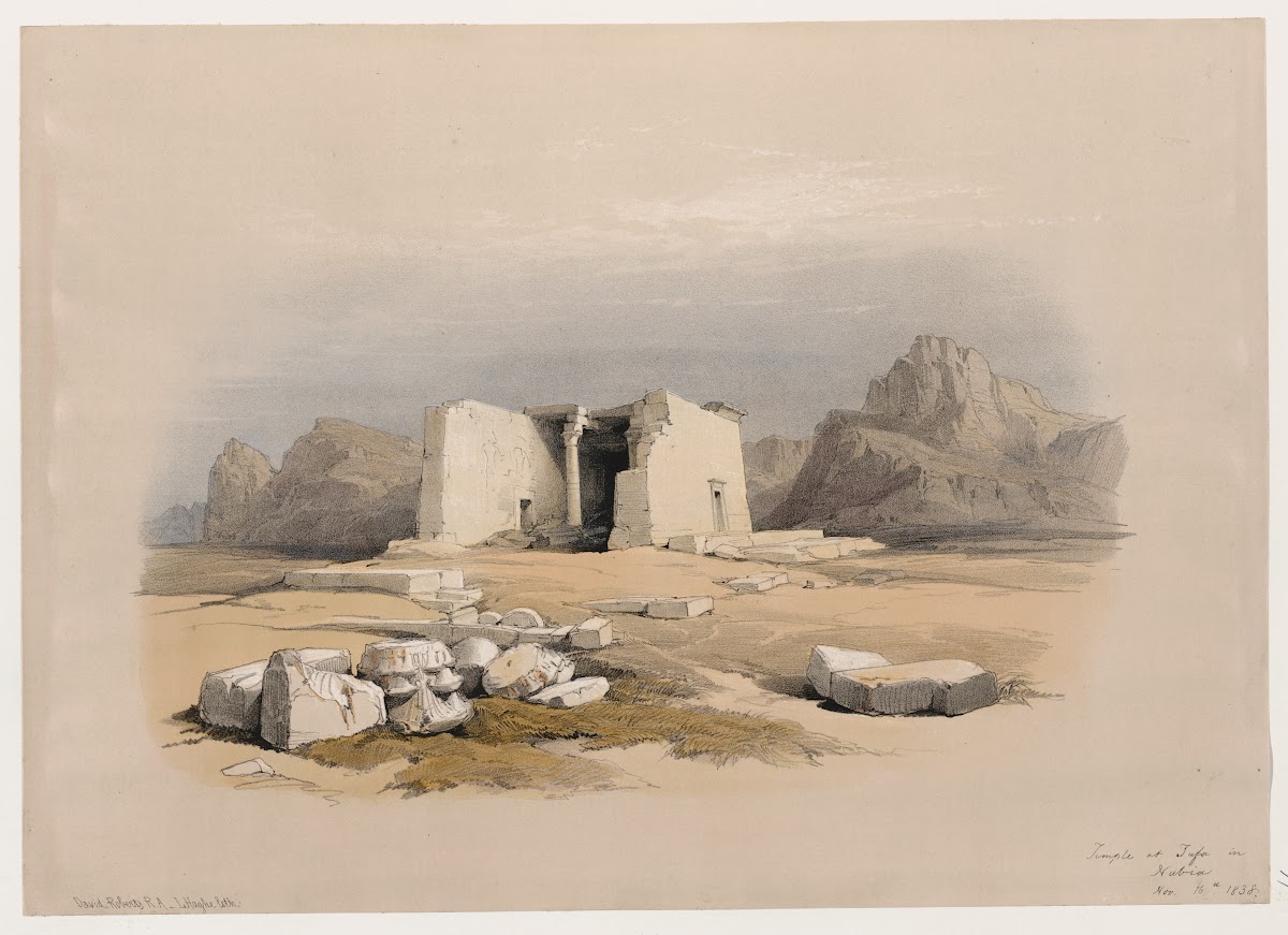 Temple of Tafa in Nubia Nov 16th 1838 1846 1849