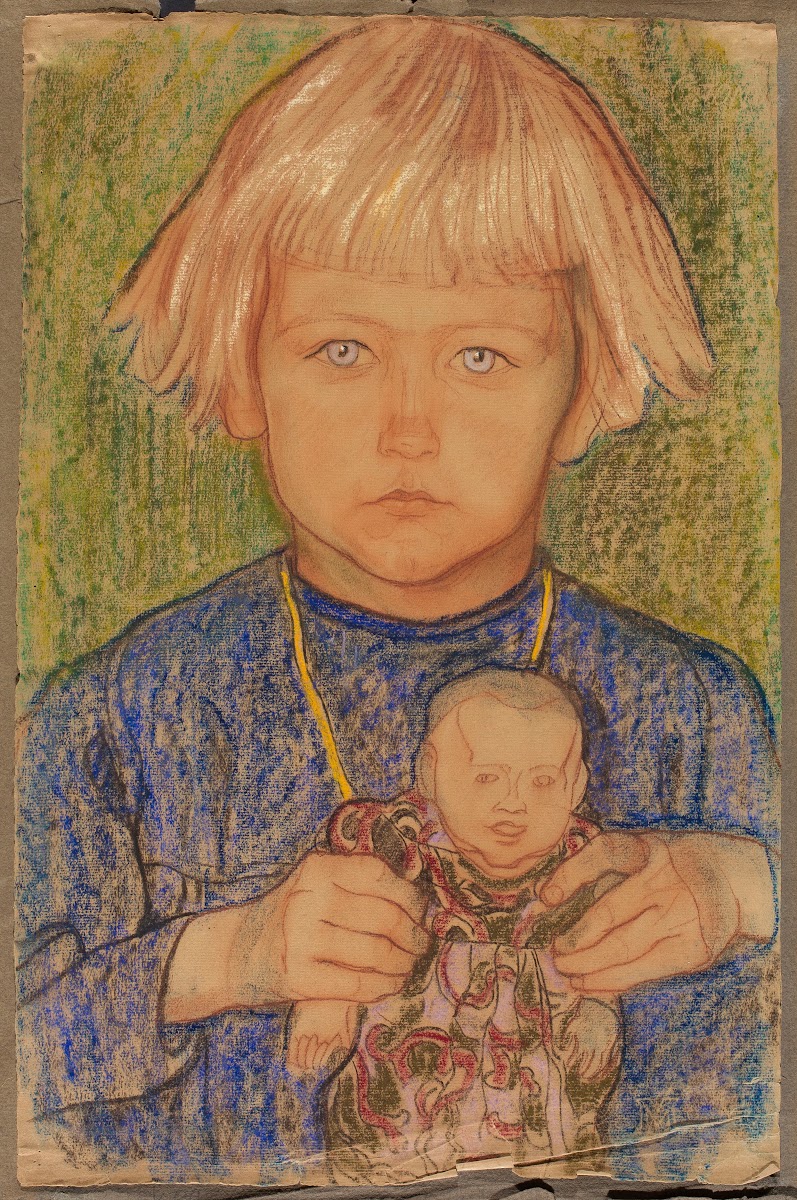 Little Girl With A Doll 1908   1909