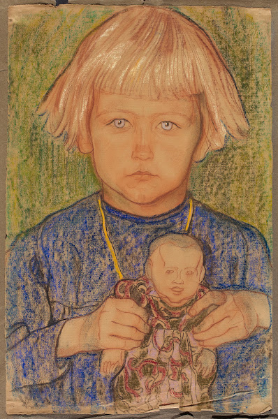 Little Girl With A Doll 1908   1909
