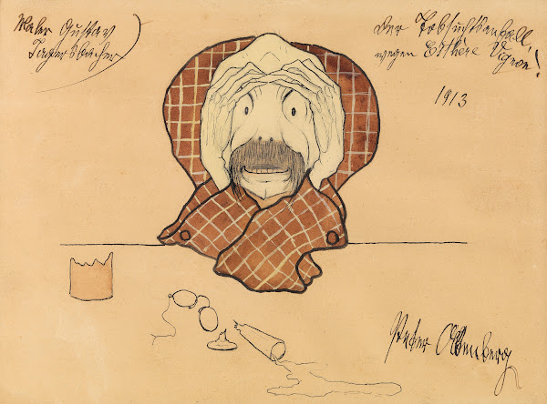 Peter Altenberg Karikatur 1913