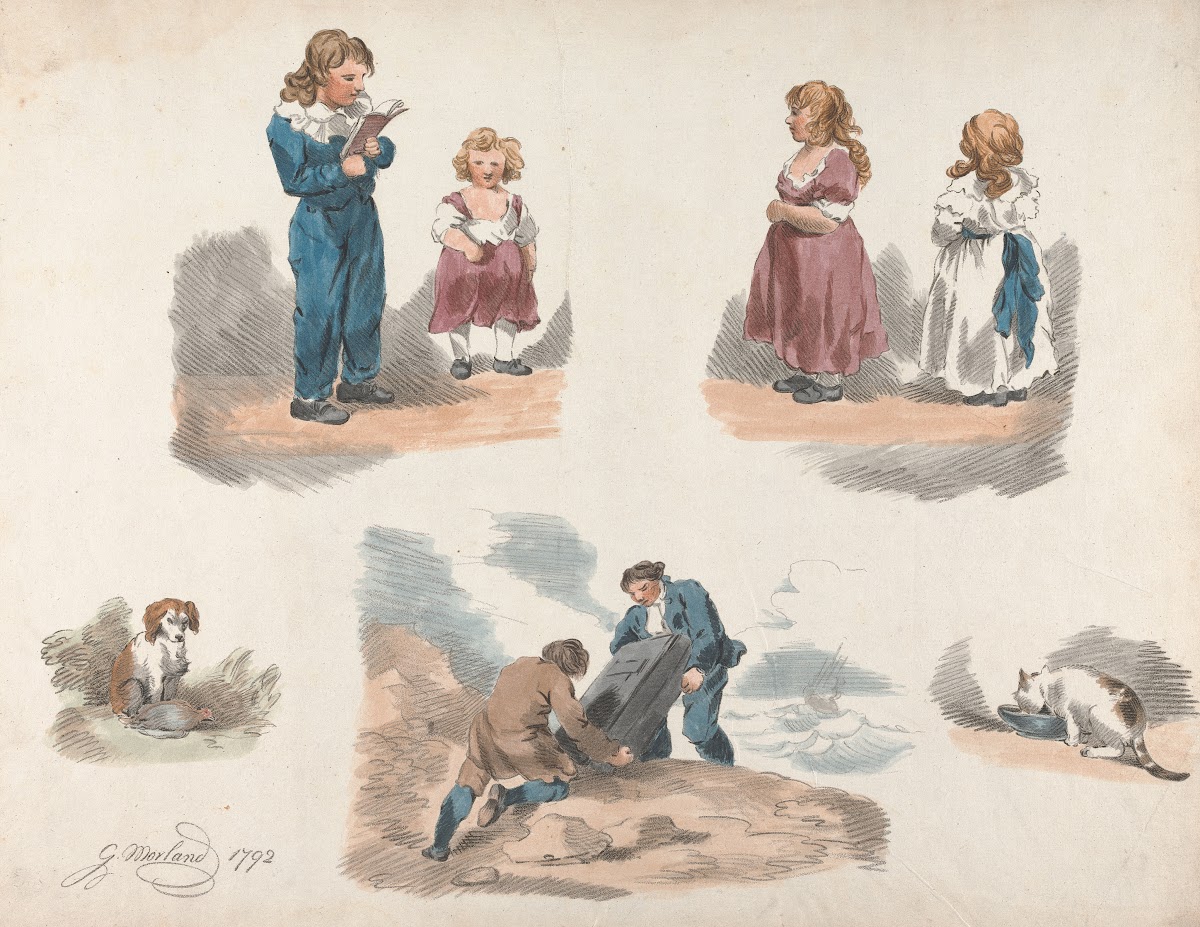 Studies of Children a Dog a Cat etc 1791 1795