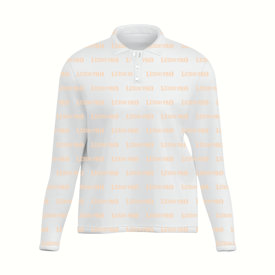 AOP HNH Women's Long Sleeve Button Polo