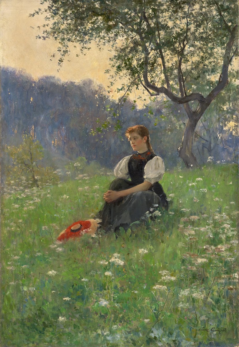 Gutach Woman in a Meadow 1900