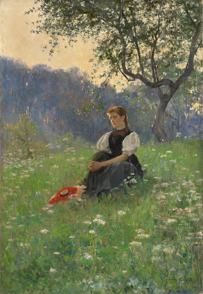 Gutach Woman in a Meadow 1900
