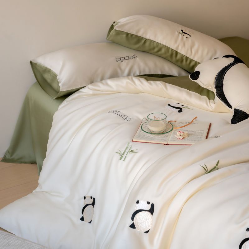 Bedding set, 4 pieces, Lyocell, animal motif