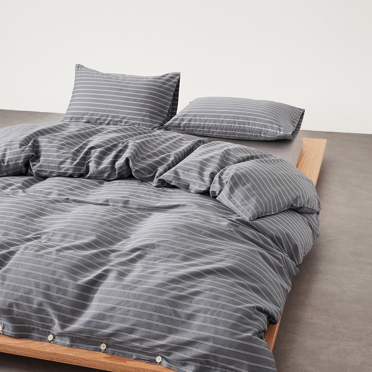 Long-staple cotton bedding, 4-piece, stripes