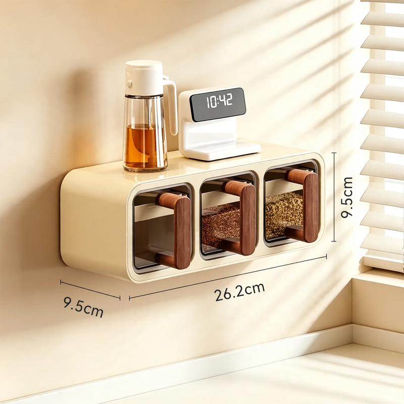 Hanging spice box set, 2 or 3 compartments