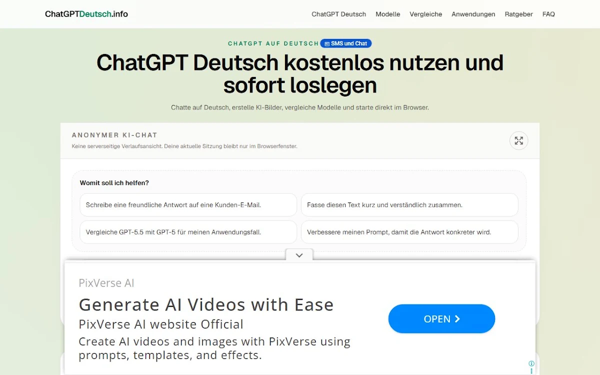 Captura de ChatGPT Online ChatGPTXOnline