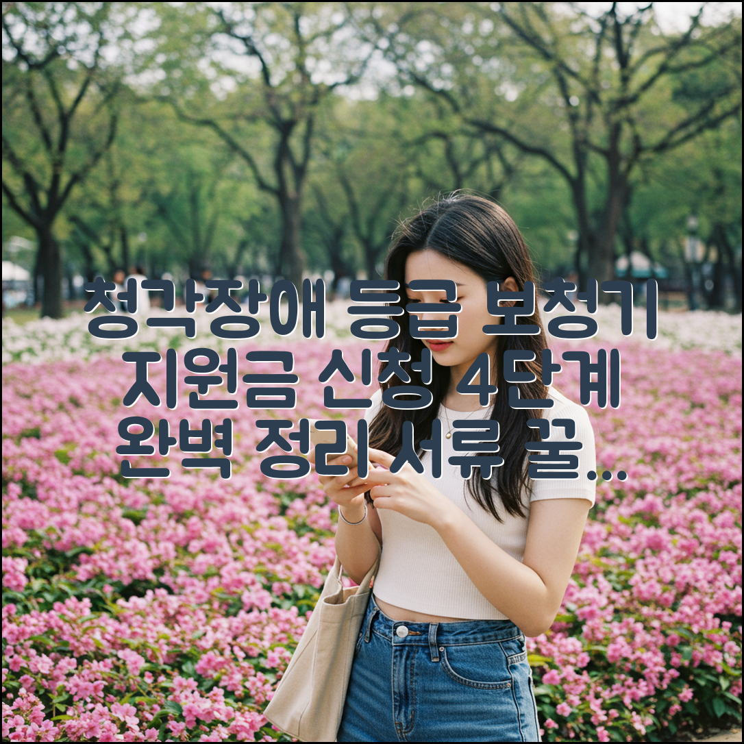 청각장애 등급 신청 4단계 & 보청기 지원금 서류 팁