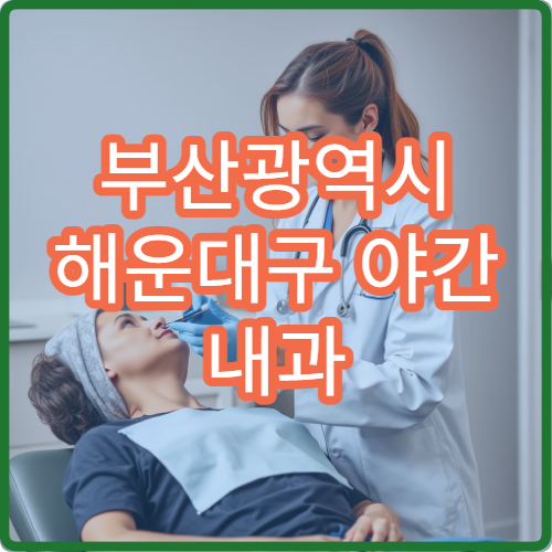 부산광역시 해운대구 야간 내과 직장인 저녁 진료 가능한 야간 내과 병원 정리