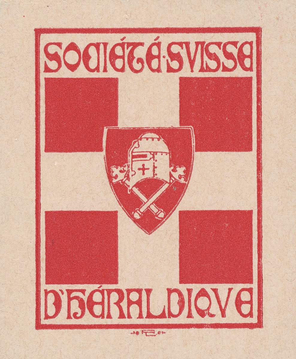 Bookplate Société Suisse dHeraldique 1901