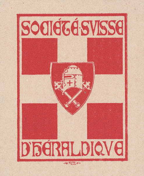 Bookplate Société Suisse dHeraldique 1901