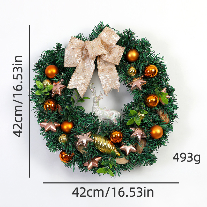 Christmas wreath with colorful balls, 40 cm