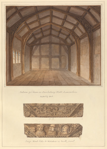Interior of a Rom in Samlesbury Hall Lancashire 1814