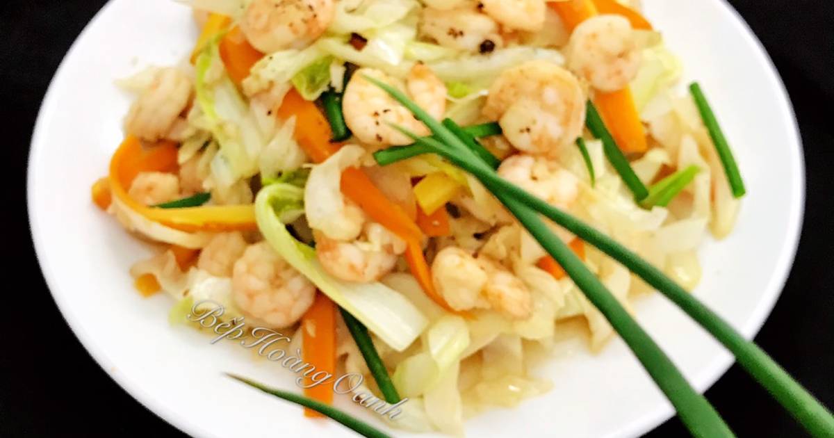 Bắp Cải Xào Tôm