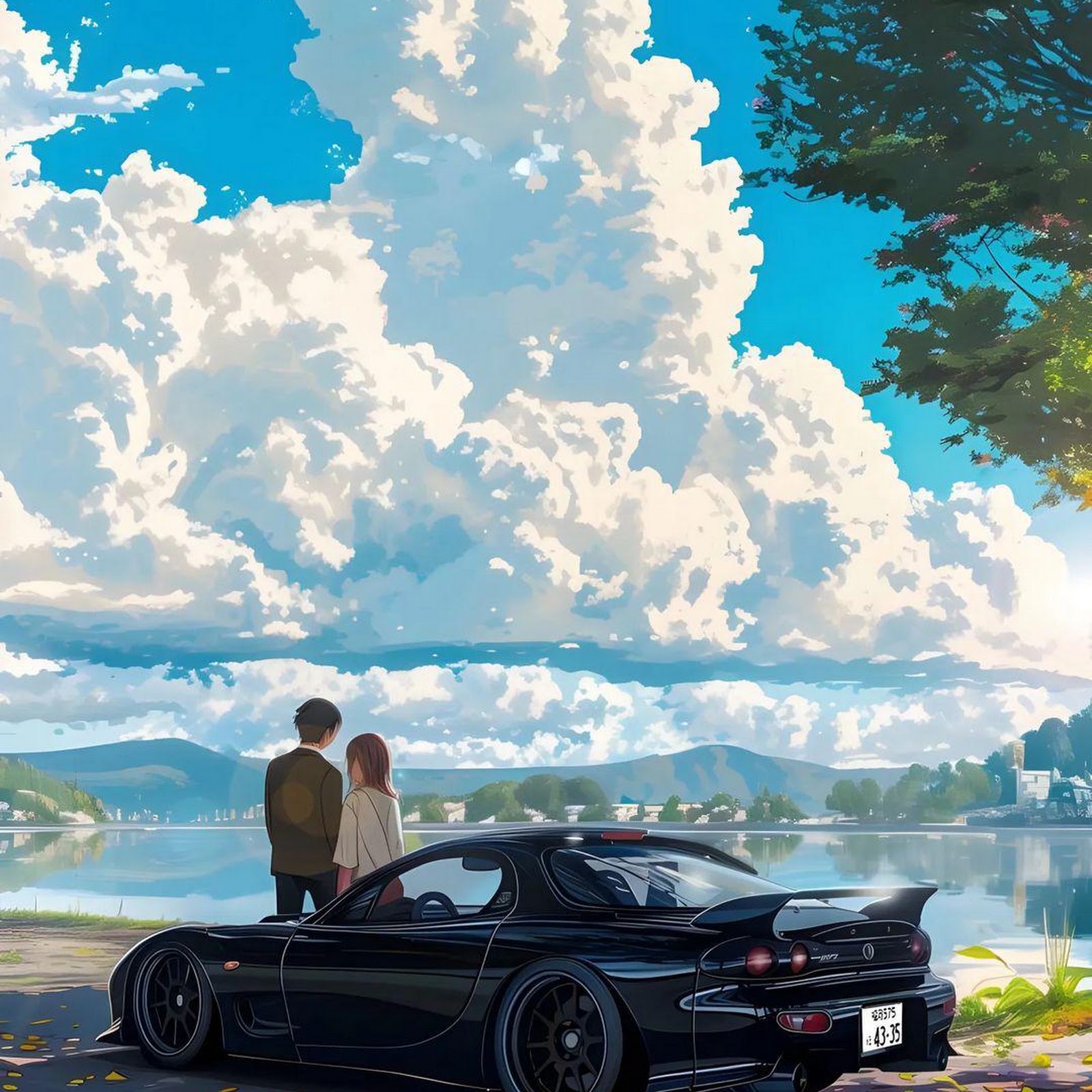 Download Mazda RX-7 by the Lake iPhone