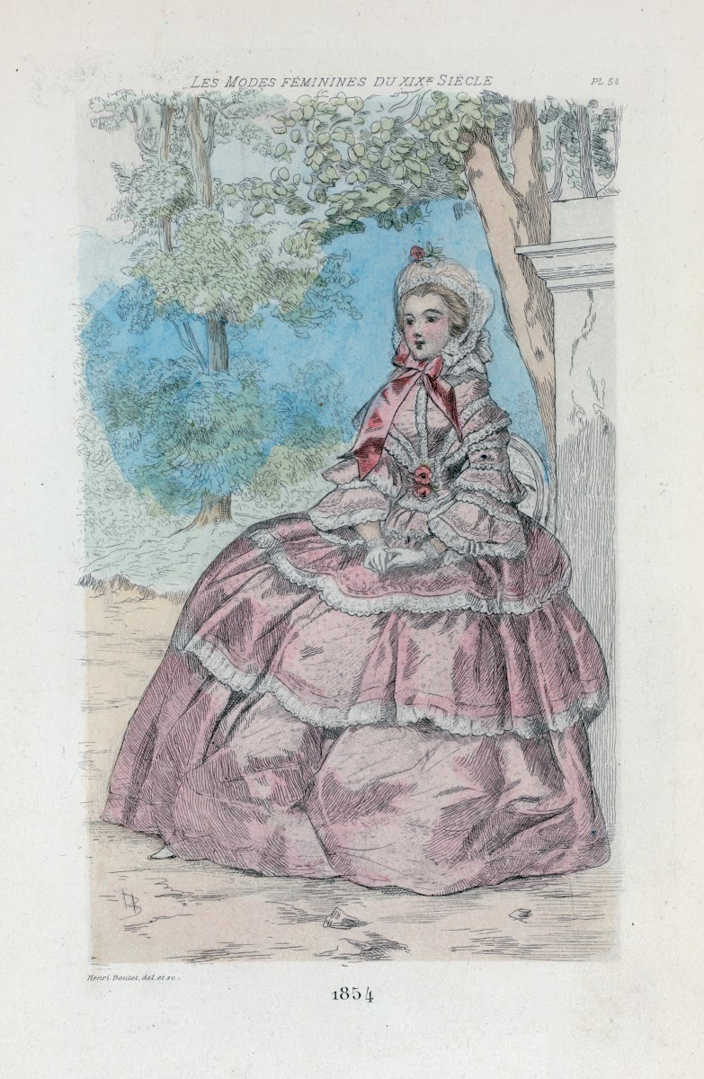 1854 Womens fashion in nineteenth century Paris 1902