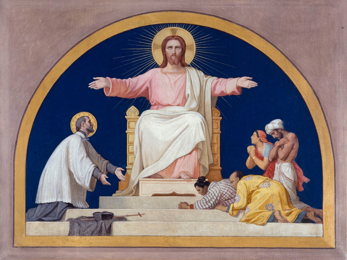 Saint François Xavier présentant au Christ les peuples quil a convertis 1876