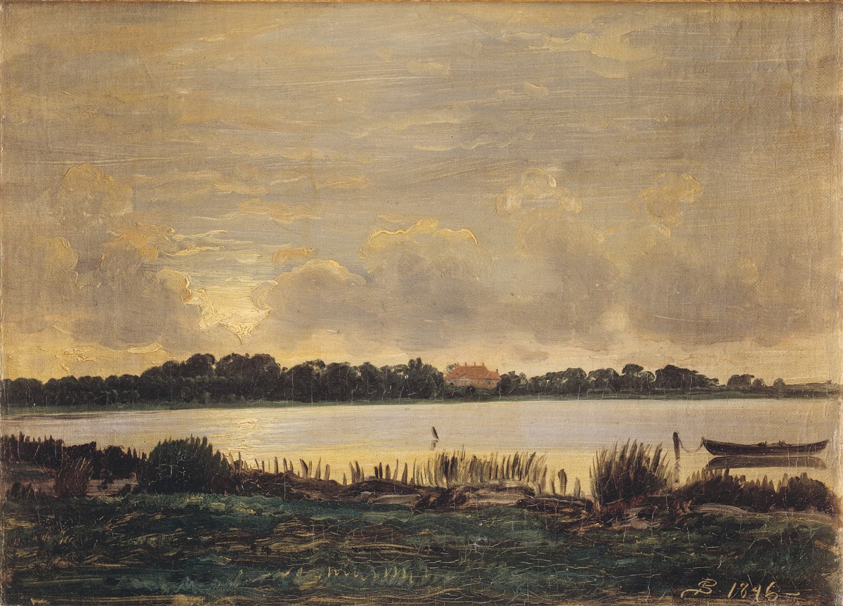 View Across Præstø Fiord towards the manor of Nysø 1845   1846