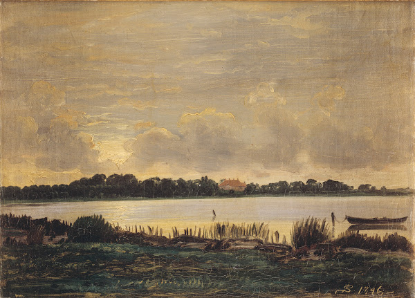 View Across Præstø Fiord towards the manor of Nysø 1845   1846