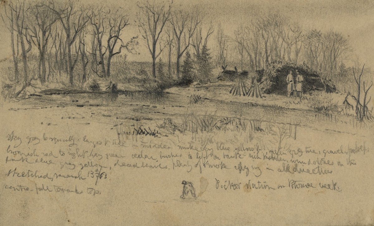 Picket station on Potomac Creek 1863